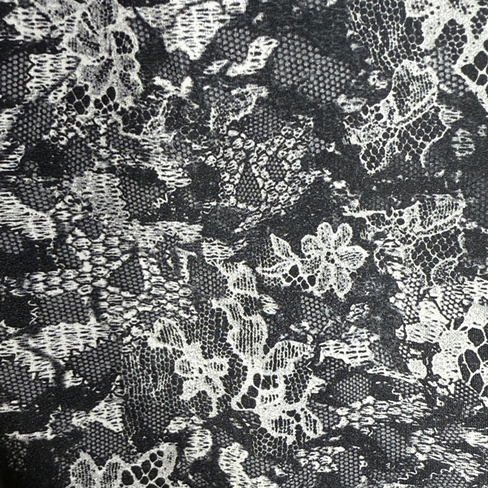 Lululemon Wunder Under Hi-Rise Nulux Leggings Overlace Black Grey Size 8 - Picture 12 of 14